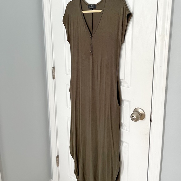 Lulu’s Anaya Olive Green Midi Dress - Picture 6 of 9